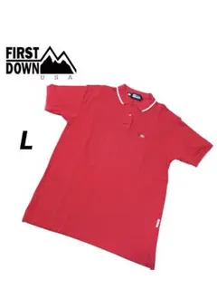 FIRST DOWN ポロシャツ レッド Lサイズのサムネイル