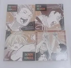 ハイキュー スクエアステッカーコレクション 木兎光太郎 赤葦京治 木葉秋紀 梟谷