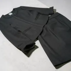 【新品】OPAQUE.CLIPノーカラーツイードスーツ M ブラック