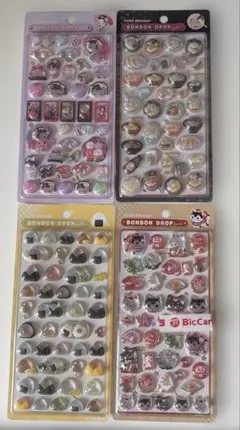 国内正規品　BONBON DROPシール 4枚セット 和柄舞妓など