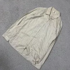 ユニクロ ドット シャツ とろみ きれいめ オフィス 大人カジュアル ベーシック