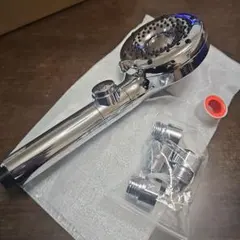 シャワーヘッド 手元止水ボタン付き 節水 クロームメッキのサムネイル