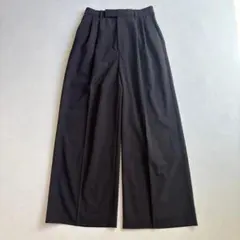 Brioni ツータックワイドスラックス ダークグレー系 絣 Brioni ツータックワイドスラックス ダークグレー系 絣 - メルカリ