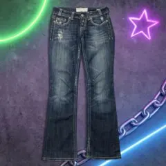 セール中⚡Y2K ブーツカット ローライズ 刺繍 MEK DENIM USA