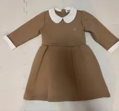 プティマイン／POLO Baby ベージュ ポンチワンピース