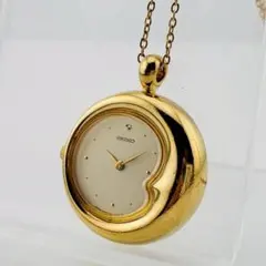 稼働品 SEIKO 花柄 ペンダントウォッチ チェーン付 手巻き時計 - メルカリ
