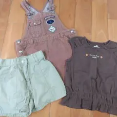 ＢｅＢｅ　100㎝まとめ売り　ジャンパースカート　ショートパンツ　トップス