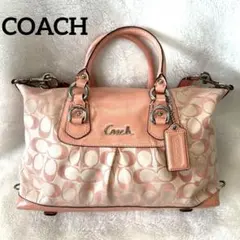 COACH 2way ShoulderBag pink Signature