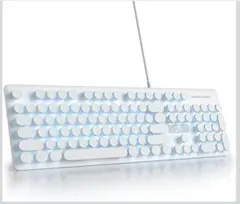 ゲーミングキーボード 白