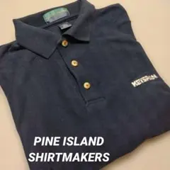 ★USA・Vintage【PINE ISLAND 】ポロシャツ濃紺 (XL)