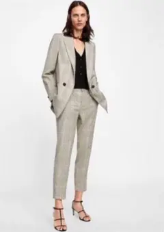 zaraベーシック　ザラベーシック　XS チェックパンツ