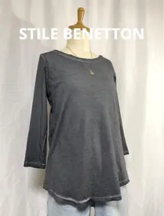 STILE BENETTON 長袖 カットソー グレー Sのサムネイル