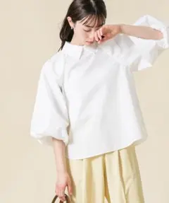 タグ付き】UNITED ARROWS 新品 バックフレアギャザーブラウス 半袖 