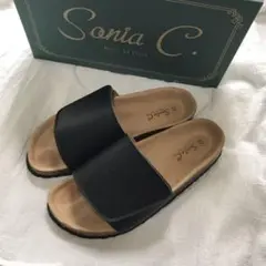 Sonia C 甲深 フットベッドサンダル フラットサンダル 37のサムネイル