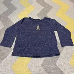 MARKEY’S ネイビー A刺繍 長袖カットソー　95cm