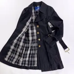 美品 バーバリーブルーレーベル トレンチコート 38 M 紺 ネイビー 1102