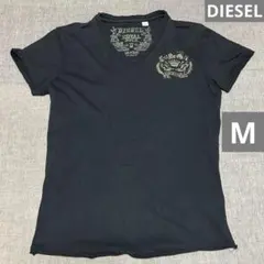 【DIESEL】ディーゼル　ブラック vネック　カットソー　Mサイズ