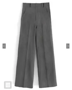GRL：センタープレスストレートパンツ グレー