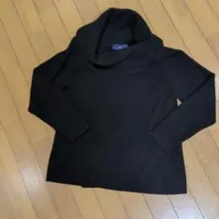 SHIPS ブラック ボートネックセーター 長袖