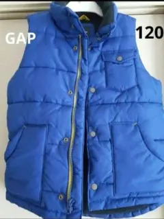 ギャップキッズGAPKIDS 子供用ダウンベスト120中綿ダウンベスト厚手ブルー