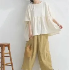 Lupilien ルピリアン ギャザー ドッキング プルオーバー Tシャツのサムネイル