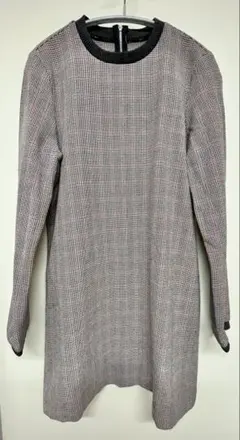 ZARA チェック柄長袖ミニワンピース