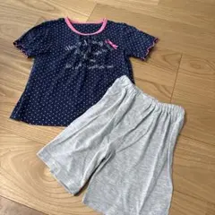 ネイビー ドット柄 パジャマセット 100cm