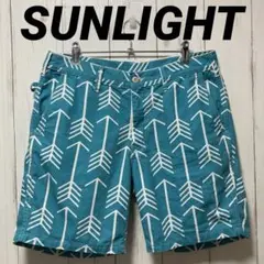SUNLIGHT サンライト　ハーフパンツ　42TALON ターコイズ　総柄