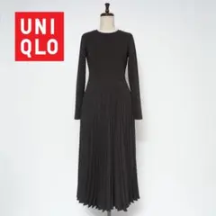美品 UNIQLO コンビネーションワンピース 黒 サイズS*ZC634