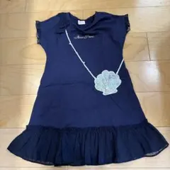 Mezzo Piano ネイビー 半袖ワンピース 130cm