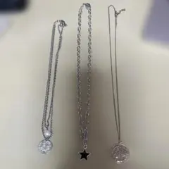 ネックレス ゴールド シルバー 3点セット 星