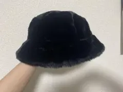 黒　 バケットハット　帽子