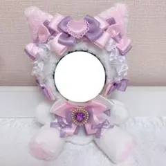 ハンドメイド おすわりぬい服 着ぐるみ ともぬい 16cm ピンク 紫