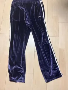 NERDY ベロア トラックパンツ パープル
