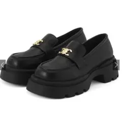 GRL ブラック ローファー 25.0 モノグラム