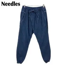 【美品】 Needles サルエルデニムパンツ ウエスト裾ゴム XS ブルーのサムネイル