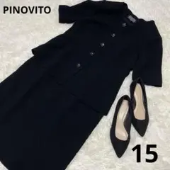 K／ PINOVITO 大きいサイズ　１５号　喪服　ワンピース　肩パッド