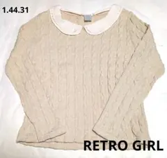 【RETRO GIRL 】М　ベージュ　 ニットトップス