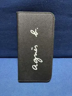 【中古品】４．7インチ agnes b. iPhoneケース 手帳型 ブラックのサムネイル