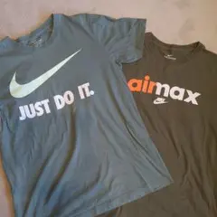 ナイキ NIKE★メンズ Tシャツ Mサイズ 2枚セット カーキ/グリーン