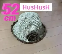 HusHusH 夏用帽子 キッズ 52cm 花モチーフ　麦わら帽子風　双子のサムネイル