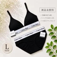 ［新品✨］Calvin Klein ブラジャー ショーツ セット ブラック　 L