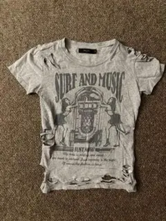 00s archive 平成 y2k ダメージ Tシャツ レディース S M