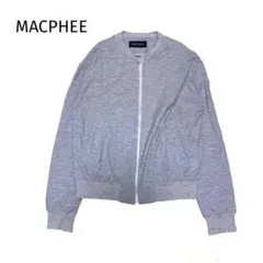 MACPHEE マカフィー ジップアップカーディガン グレー 長袖36 S相当