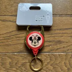 ディズニー　ディズニーストア　キーホルダー　コードリール　ミニー