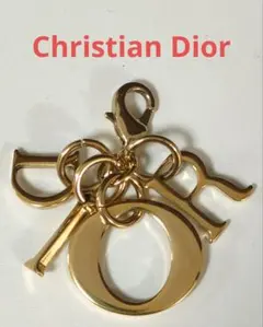 JH83 クリスチャンディオール 極美品 Dior ロゴチャーム シルバー金具 ディオール/クリスチャンディオール/キーホルダー(チャーム