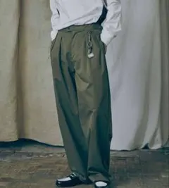 Bleme ヘビーツイル ワイドストレート グルカチノパンツ