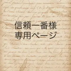 信頼一番様　専用ページ