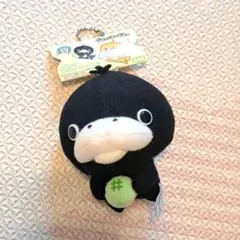 かものはしかも。メロンパン マスコットキーチェーン 黒　ぬいぐるみ　キーホルダー