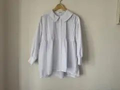 【新品】アンミヌ　タックブラウス（WHITE）
